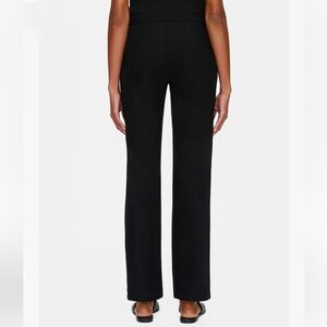 Eileen Fisher System Washable Stretch Crepe Slim Pant Black Minimalist-XS